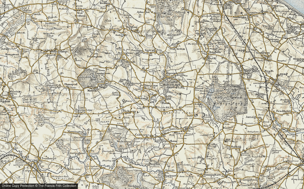 Old Map of Aldborough, 1901-1902 in 1901-1902