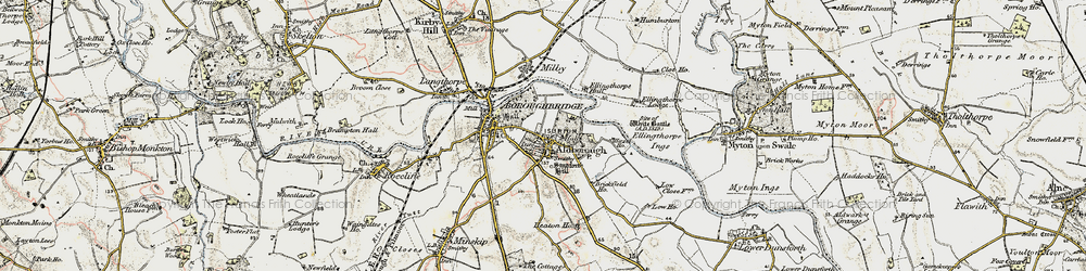 Old map of Aldborough Grange in 1903-1904