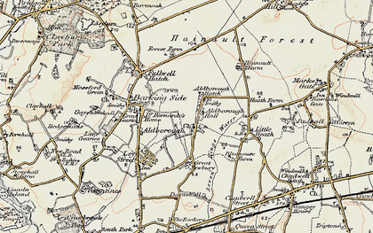Old map of Aldborough Hatch in 1897-1898