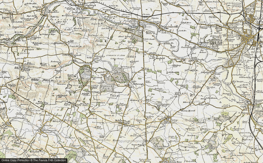 Old Map of Historic Map covering Aldbrough Beck in 1903-1904