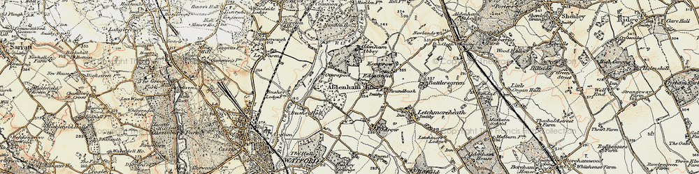 Old map of Aldenham in 1897-1898