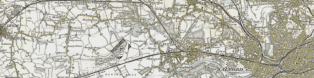 Old map of Alder Forest in 1903