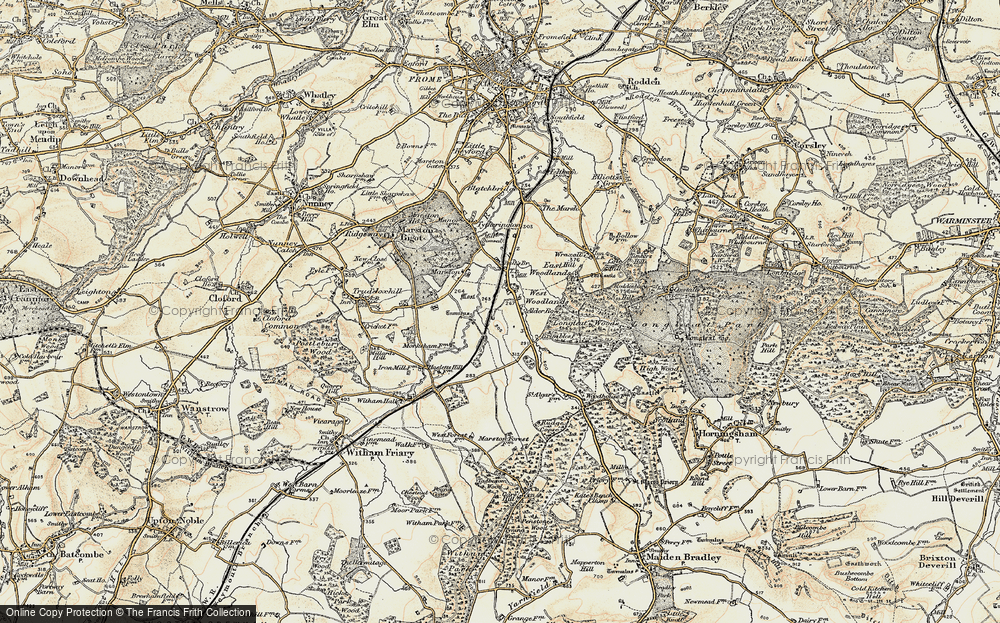 Old Map of Historic Map covering Bull's Br in 1897-1899