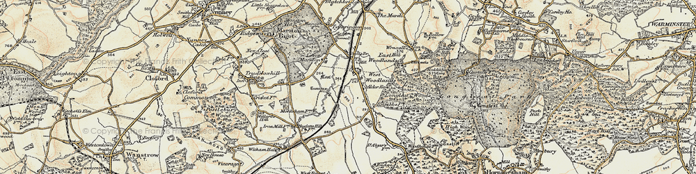 Old map of Alder Row in 1897-1899