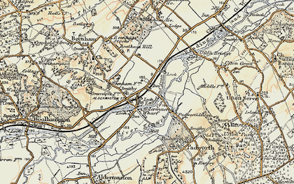 Old map of Aldermaston Wharf in 1897-1900