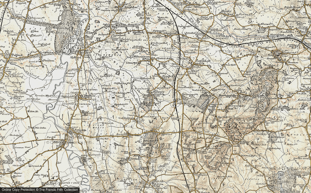 Old Map of Aldersey Green, 1902-1903 in 1902-1903