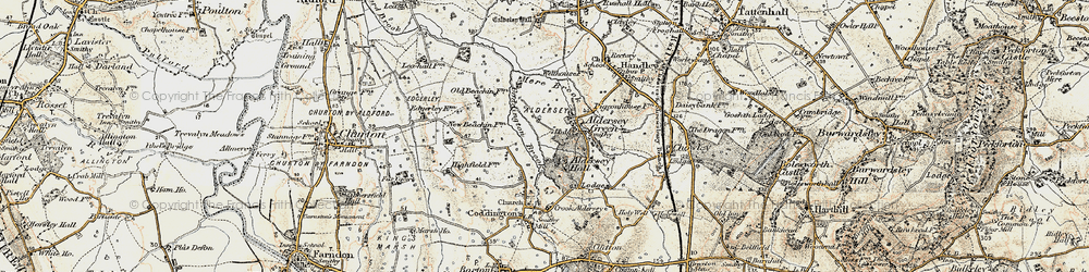Old map of Aldersey Park in 1902-1903
