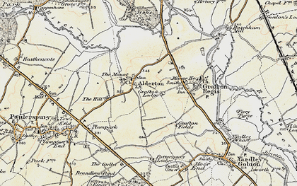 Old map of Alderton in 1898-1901