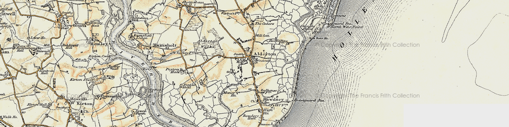 Old map of Alderton in 1898-1901