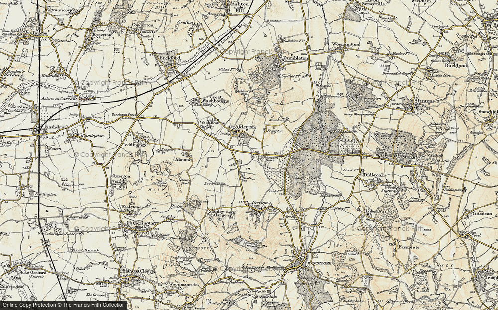 Old Map of Alderton Fields, 1899-1900 in 1899-1900