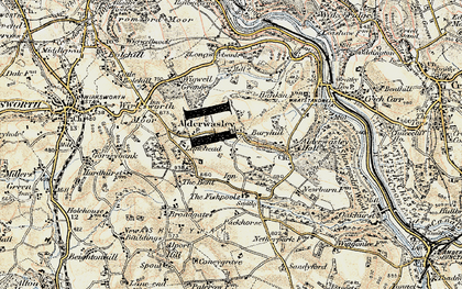 Old map of Alderwasley in 1902