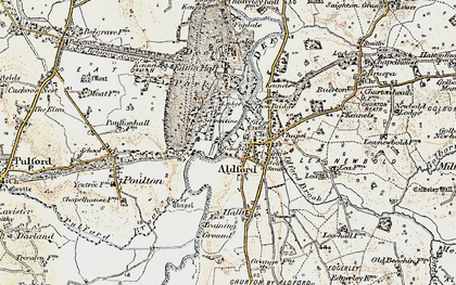 Old map of Aldford in 1902-1903