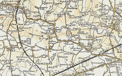 Old map of Aldham in 1898-1899