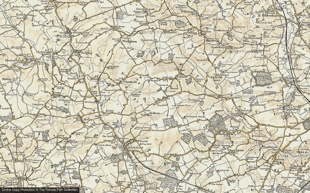 Old Map of Aldham, 1898-1901 in 1898-1901
