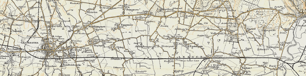 Old map of Aldingbourne in 1897-1899