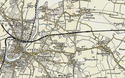 Old map of Aldington in 1899-1901