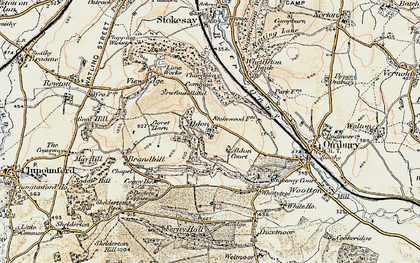 Old map of Aldon in 1901-1903