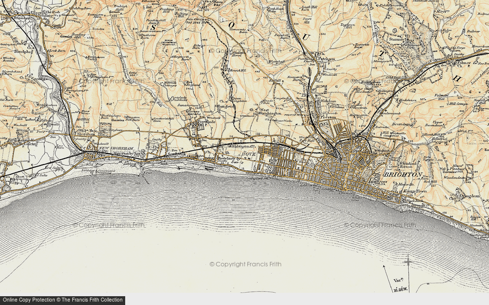 Old Map of Aldrington, 1898 in 1898