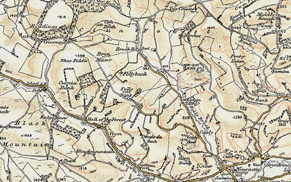 Old map of Bicton Hill in 1901-1903