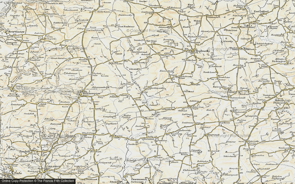 Old Map of Alfardisworthy, 1900 in 1900