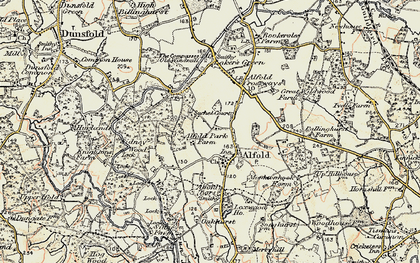 Old map of Alfold in 1897-1909