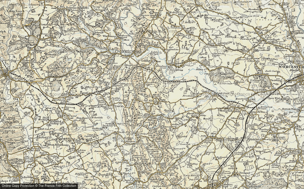 Old Map of Alfrick, 1899-1901 in 1899-1901