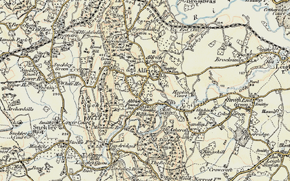 Old map of Alfrick Pound in 1899-1901