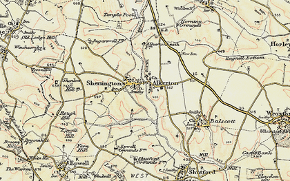 Old map of Alkerton in 1898-1901