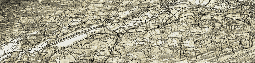 Old map of Bandominie in 1904-1907