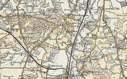Old map of Allbrook in 1897-1909