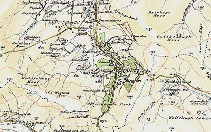 Old map of Allenheads in 1901-1904