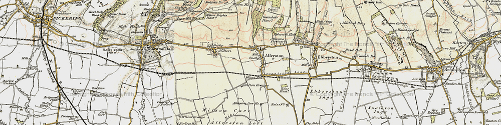 Old map of Allerston in 1903-1904