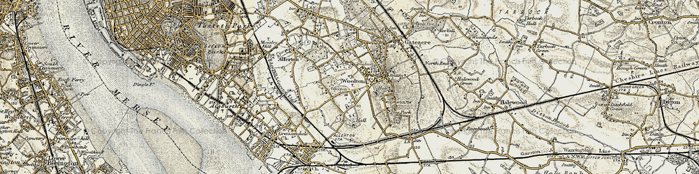 Old map of Allerton in 1902-1903