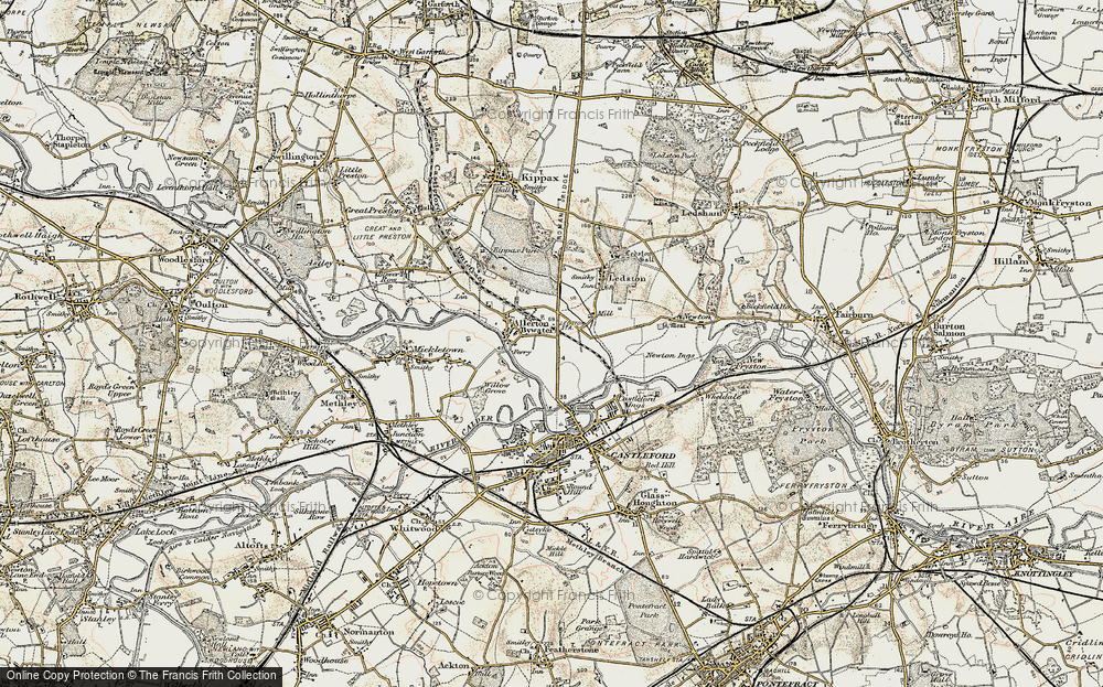 Old Map of Allerton Bywater, 1903 in 1903