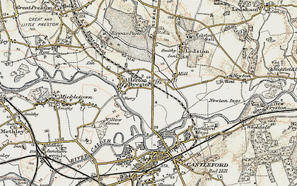 Old map of Allerton Bywater in 1903