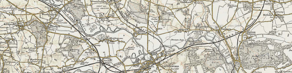 Old map of Allerton Bywater in 1903