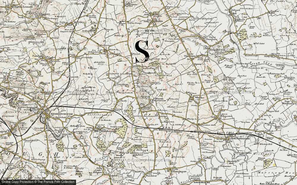 Old Map of Allerton Mauleverer, 1903-1904 in 1903-1904