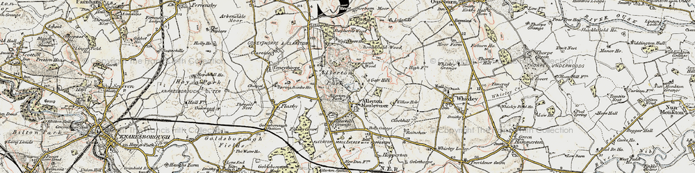 Old map of Allerton Grange in 1903-1904