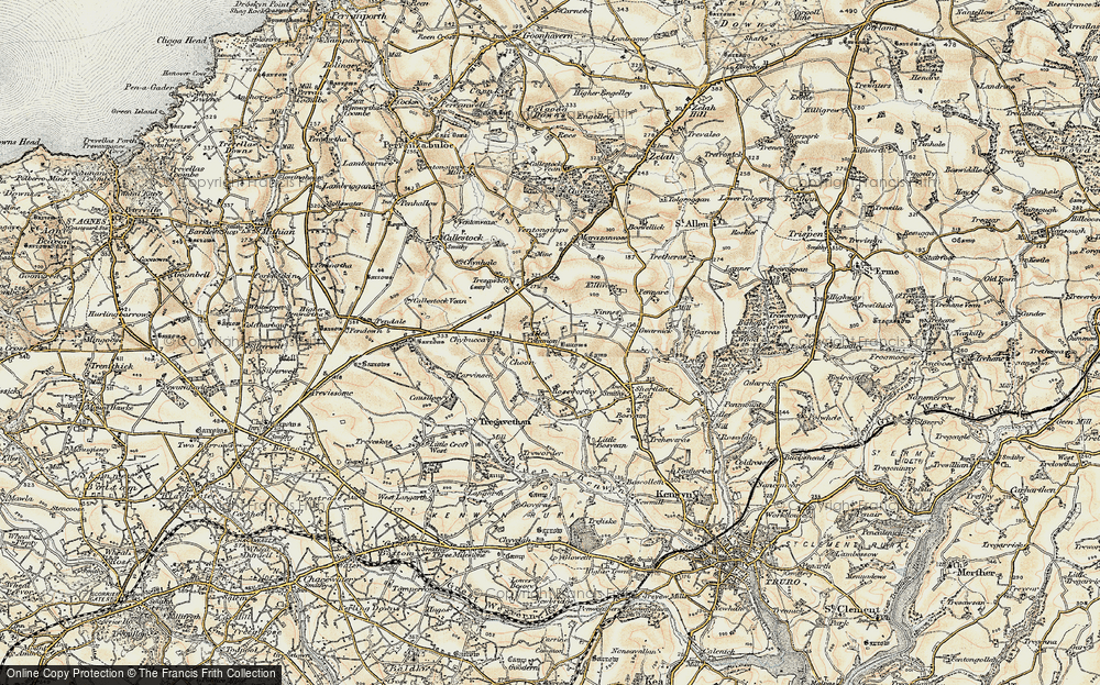 Old Map of Allet, 1900 in 1900