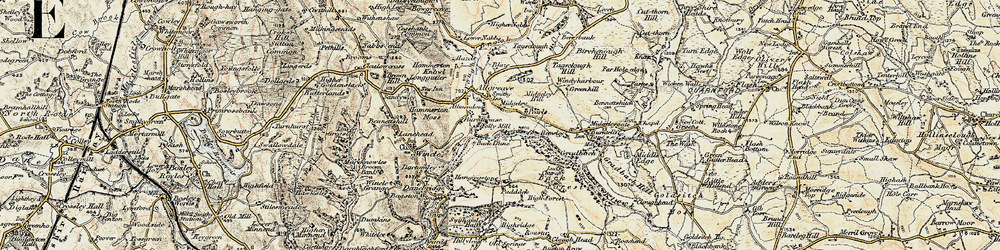 Old map of Back Dane in 1902-1903