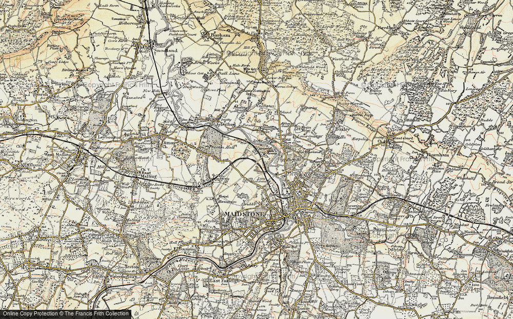 Old Map of Allington, 1897-1898 in 1897-1898