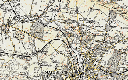 Old map of Allington in 1897-1898