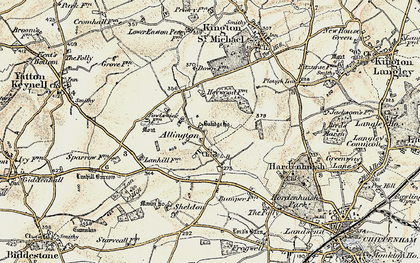 Old map of Allington in 1898-1899