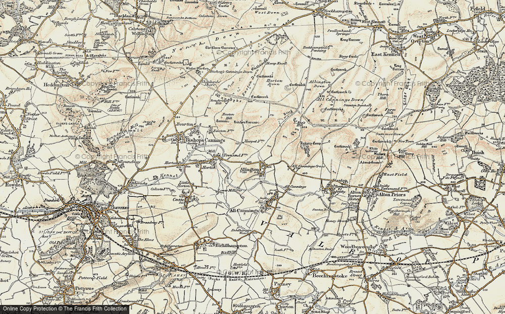 Old Map of Allington, 1898-1899 in 1898-1899