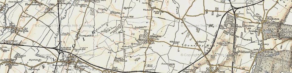 Old map of Allington in 1902-1903