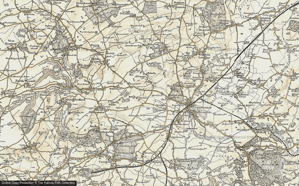 Old Map of Allington Bar, 1898-1899 in 1898-1899