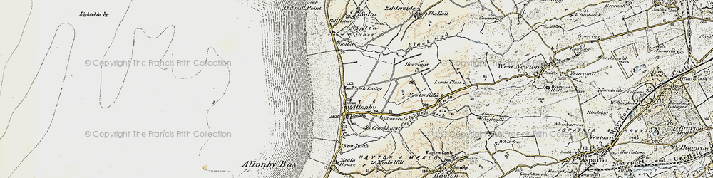 Old map of Allonby in 1901-1905