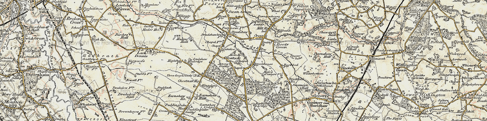 Old map of Allostock in 1902-1903