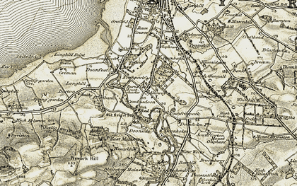 Old map of Alloway in 1904-1906