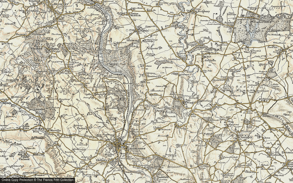 Old Map of Allscott, 1902 in 1902